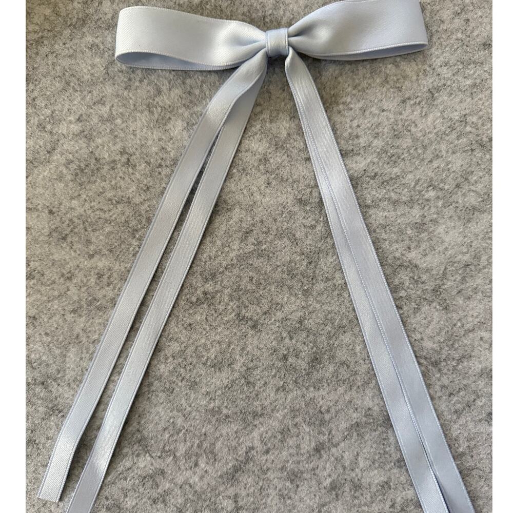 SHASHI REVOLVE NWOT The Girlie Bow Satin Baby Blue Preppy Cottagecore Fairycoree